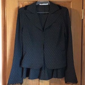 Diane von Furstenberg Gray Skirt Suit Size 12 (fits like a 10)